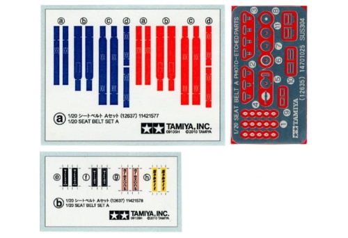 Seat Belt Set A 1:20 Tamiya 12637