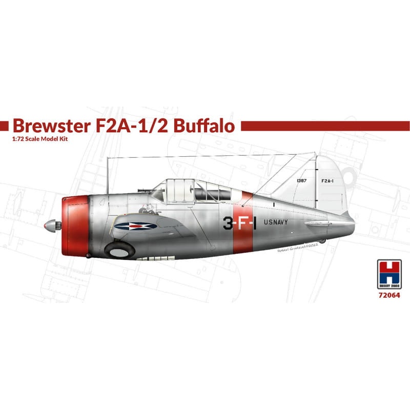 Zdjęcie główne produktu Brewster F2A-1/2 Buffalo 1:72 Hobby 2000 72064