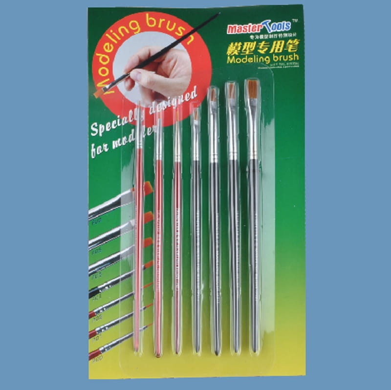 Zdjęcie dodatkowe produktu Pędzelki modelarskie (7szt) Trumpeter 09900