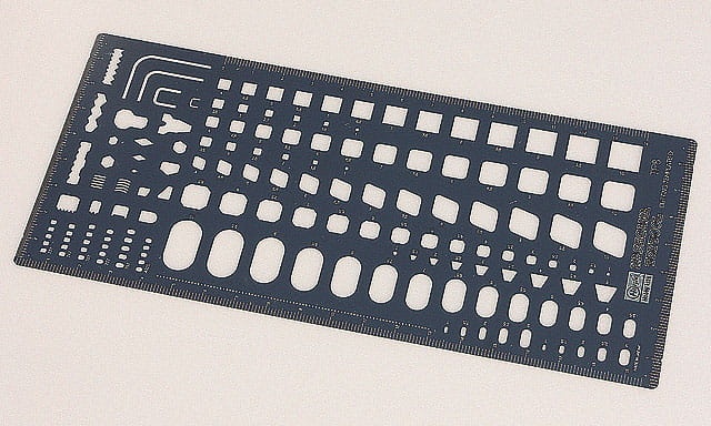 Zdjęcie dodatkowe produktu Szablon modelarski - kwadraty Hasegawa TP8 Cutting Template D