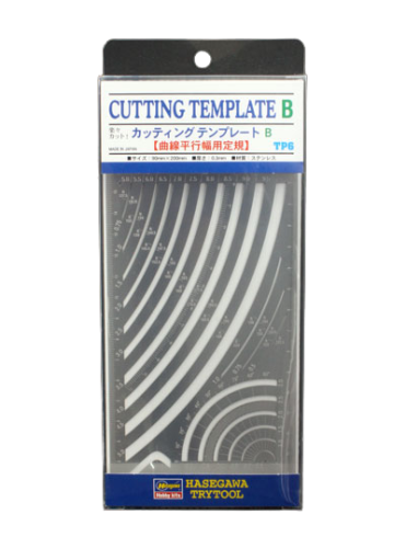 Szablon modelarski - zakrzywione linie Hasegawa TP6 Cutting Template B