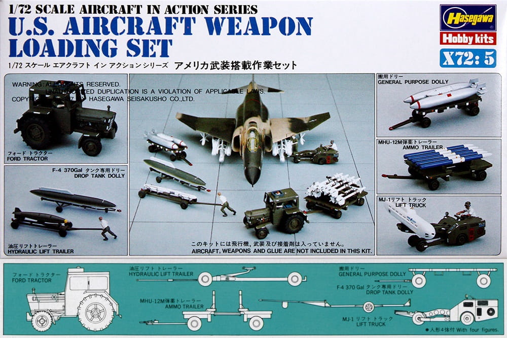Zdjęcie główne produktu US Aircraft Weapon Loading Set 1:72 Hasegawa X72-5
