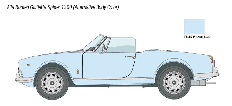 Zdjęcie dodatkowe produktu Alfa Romeo Giulietta Spider 1300 1:24 Italeri 3653