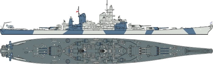 Zdjęcie dodatkowe produktu BB-61 Iowa (US Battleship) 1:700 Tamiya 31616