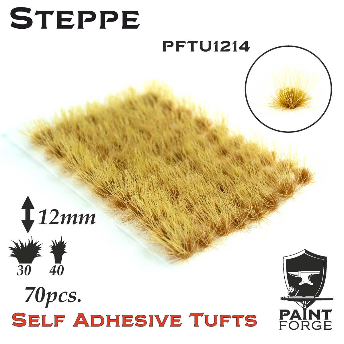 Zdjęcie główne produktu Steppe Grass Tufts 12mm (70szt) Paint Forge PFTU1214