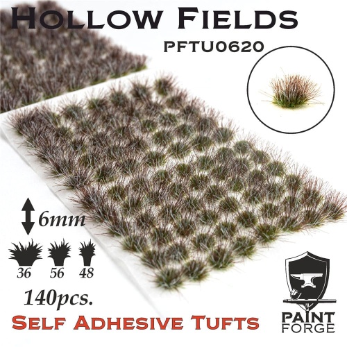 Hollow Fields Grass Tufts 6mm (140szt) Paint Forge PFTU0620