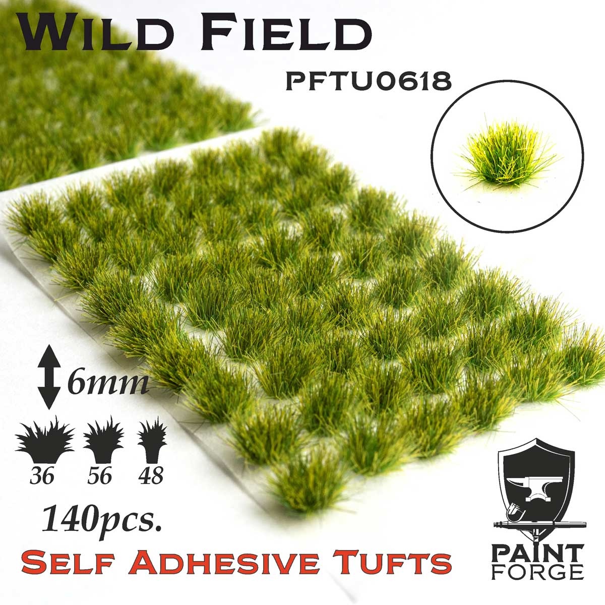 Zdjęcie główne produktu Wild field Grass Tufts 6mm (140szt) Paint Forge PFTU0618