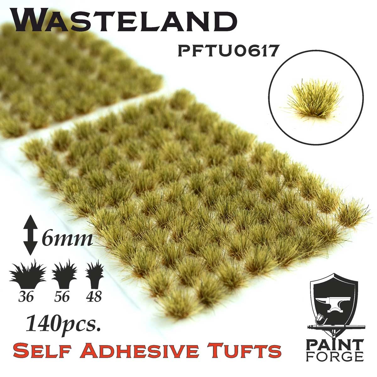 Zdjęcie główne produktu Wasteland Grass Tufts 6mm (140szt) Paint Forge PFTU0617