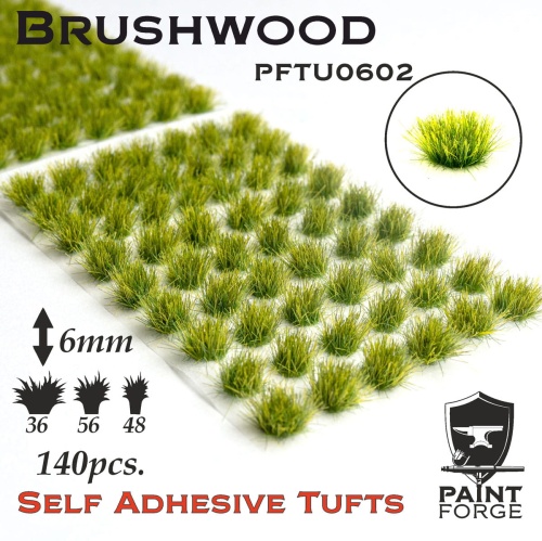 Brushwood Grass Tufts 6mm (140szt) Paint Forge PFTU0602