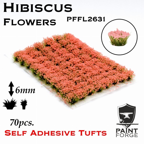 Hibiscus Flowers 6mm (70szt) Paint Forge PFFL2631
