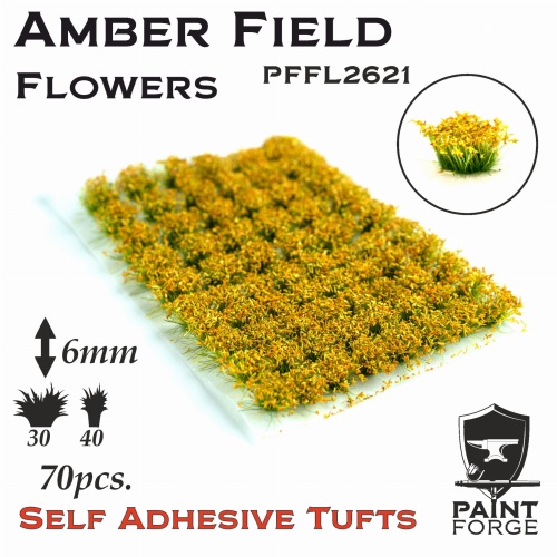 Amber Field Flowers 6mm (70szt) Paint Forge PFFL2621