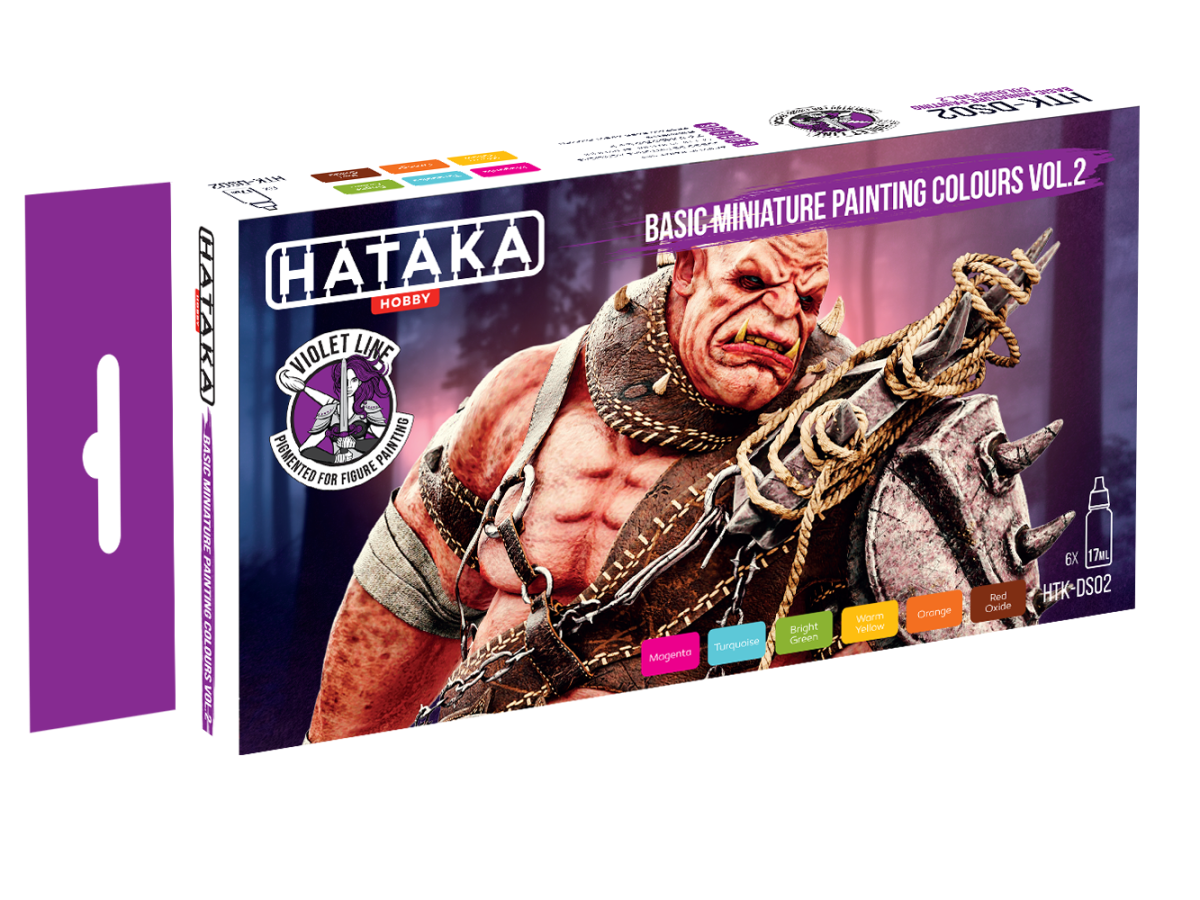 Zdjęcie główne produktu Basic Miniature Painting Colours vol. 2 Hataka HTK-DS02 Violet Line