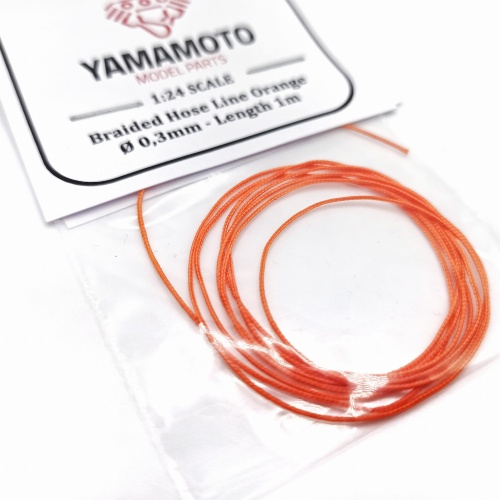 Braided Hose Line Orange 0,3mm 1m Yamamoto YMPTUN90
