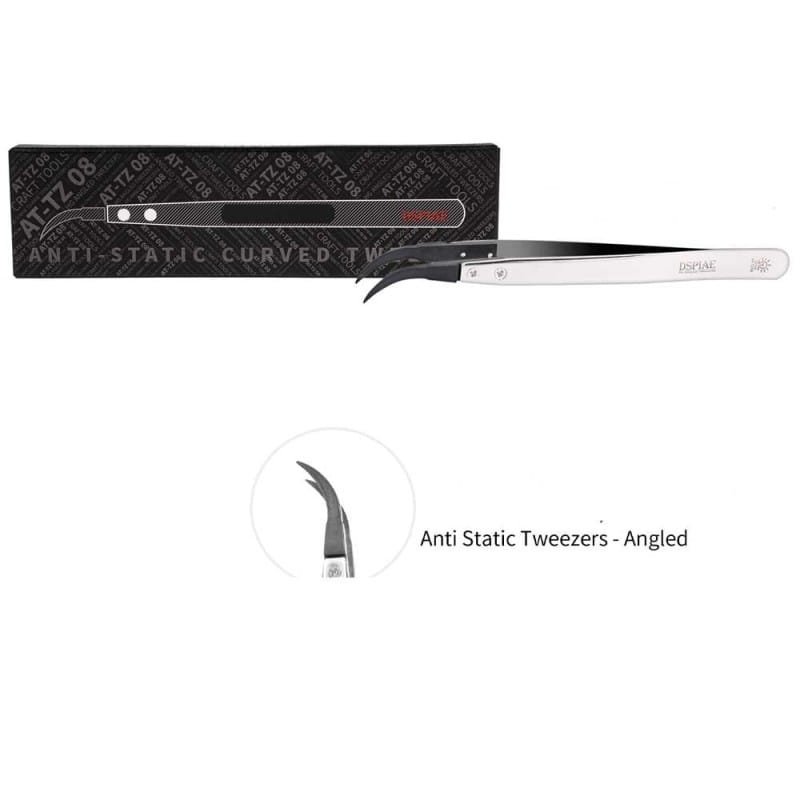 Zdjęcie dodatkowe produktu Anti-Static Tweezers (Angled) DSPIAE AT-TZ08