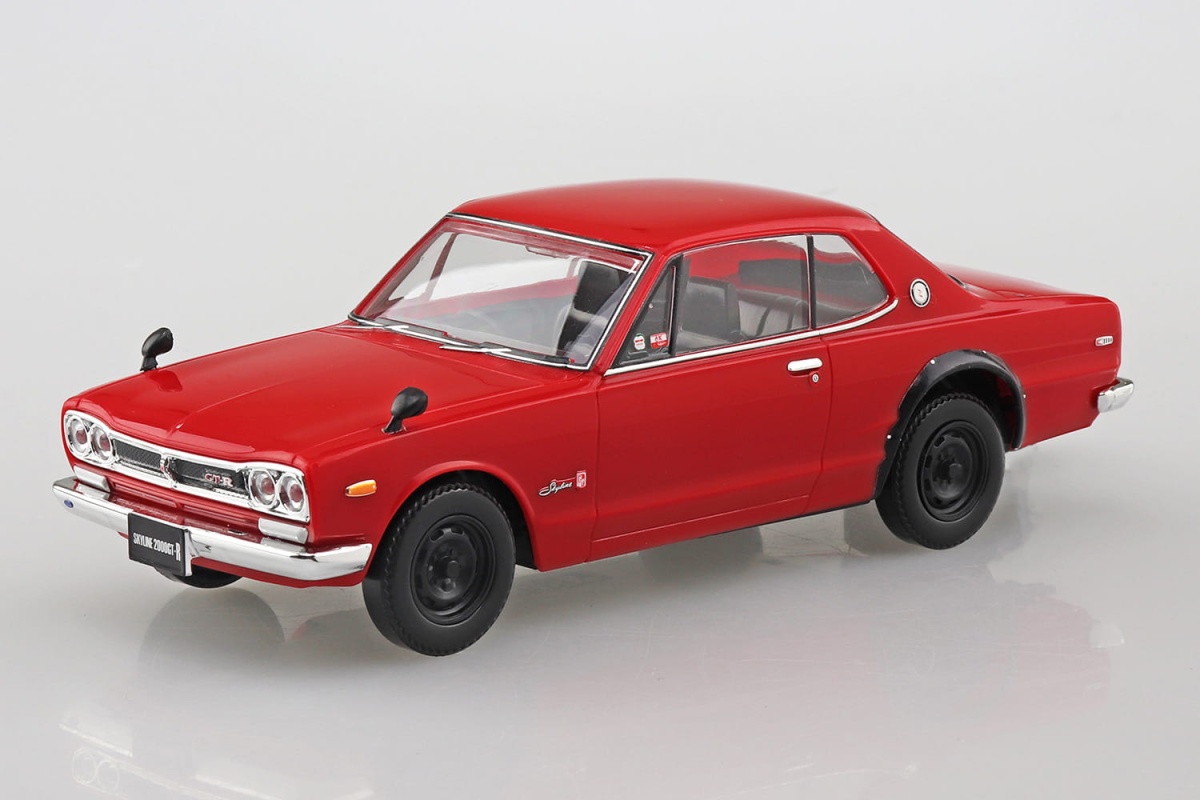 Zdjęcie dodatkowe produktu Nissan Skyline 2000GT-R (Red) SNAP KIT 1:32 Aoshima 058848