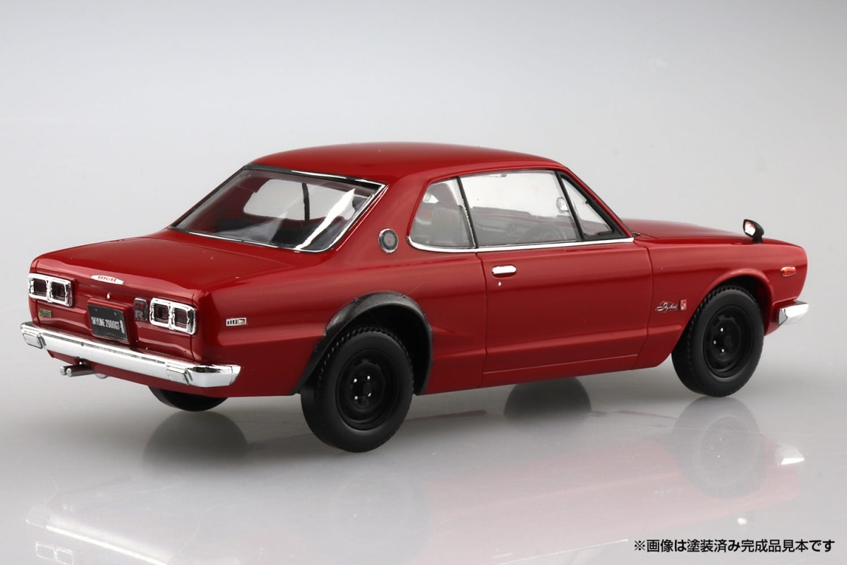 Zdjęcie dodatkowe produktu Nissan Skyline 2000GT-R (Red) SNAP KIT 1:32 Aoshima 058848