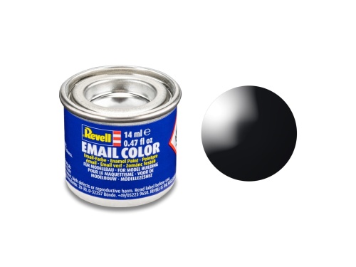 Revell 32107 Farba 07 Black Gloss RAL 9005 Enamel 14ml
