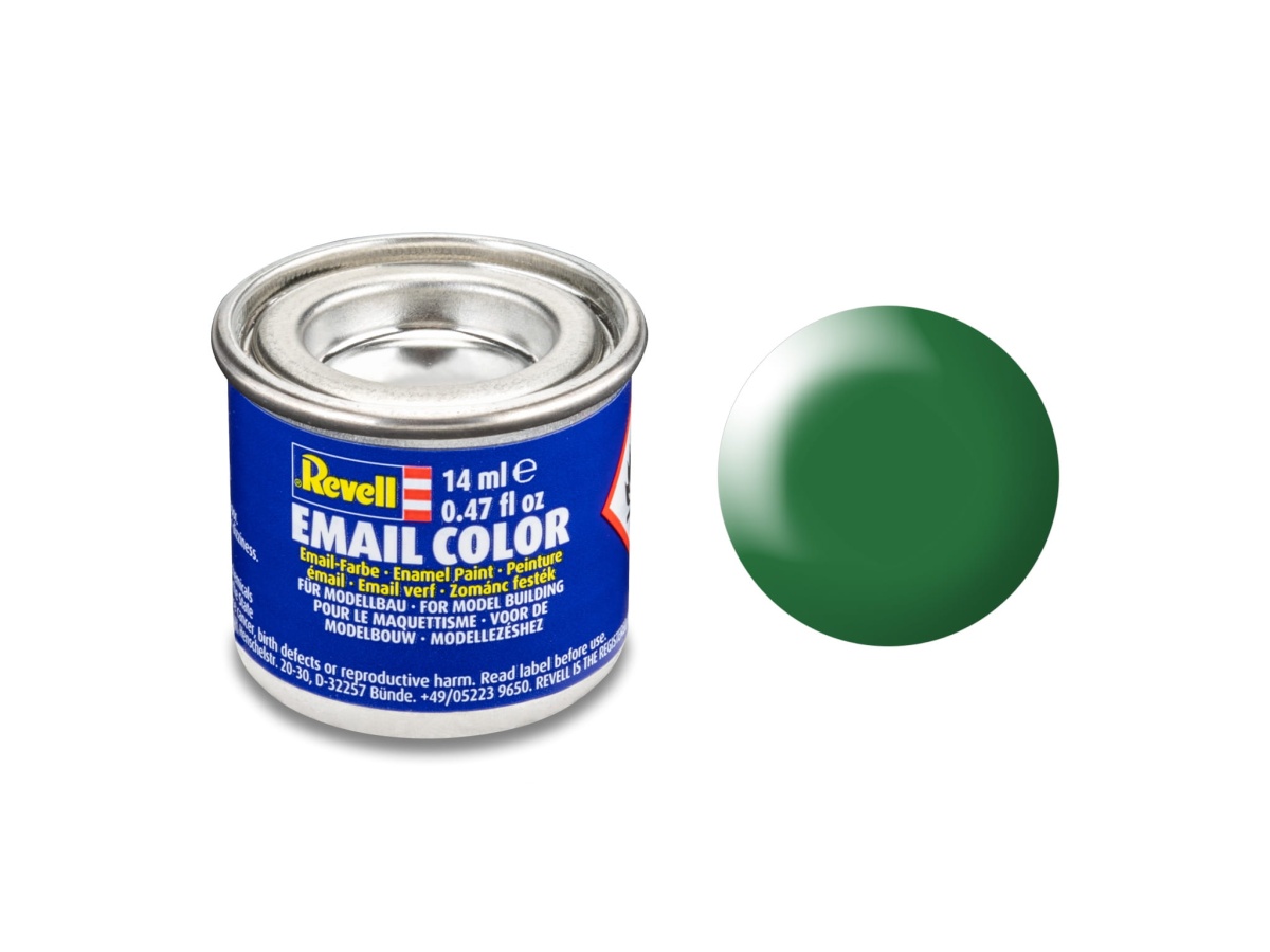 Zdjęcie główne produktu Revell 32364 Farba 364 Leaf Green Silk RAL 6001 Enamel 14ml