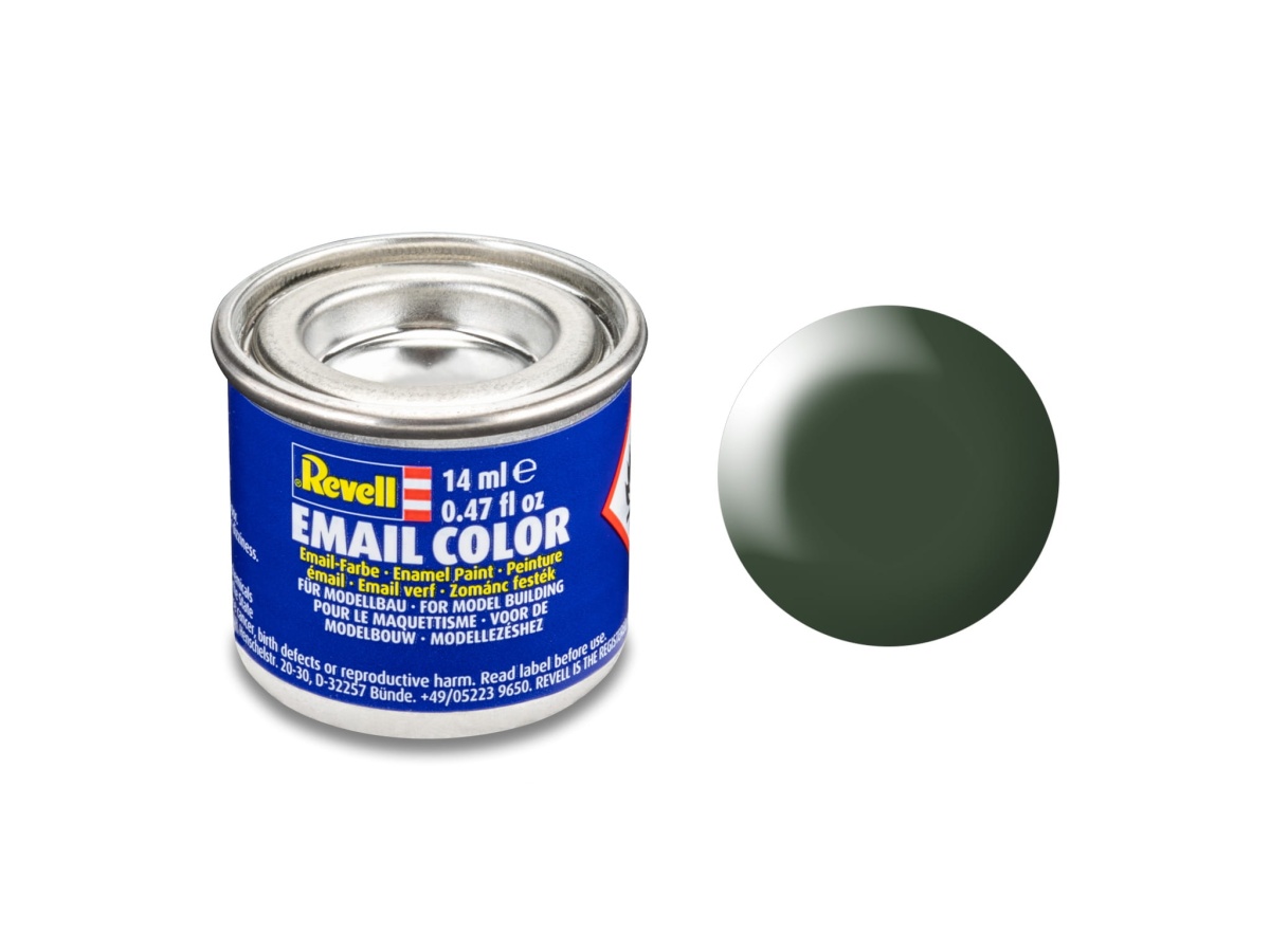 Zdjęcie główne produktu Revell 32363 Farba 363 Dark Green Silk RAL 6020 Enamel 14ml