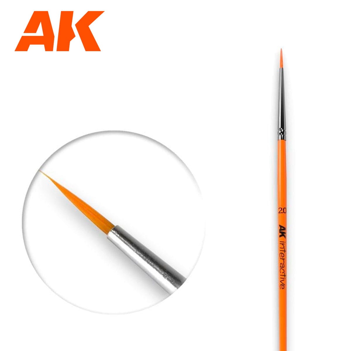 Zdjęcie główne produktu Pędzel okrągły syntetyczny 2/0 AK Interactive AK 602