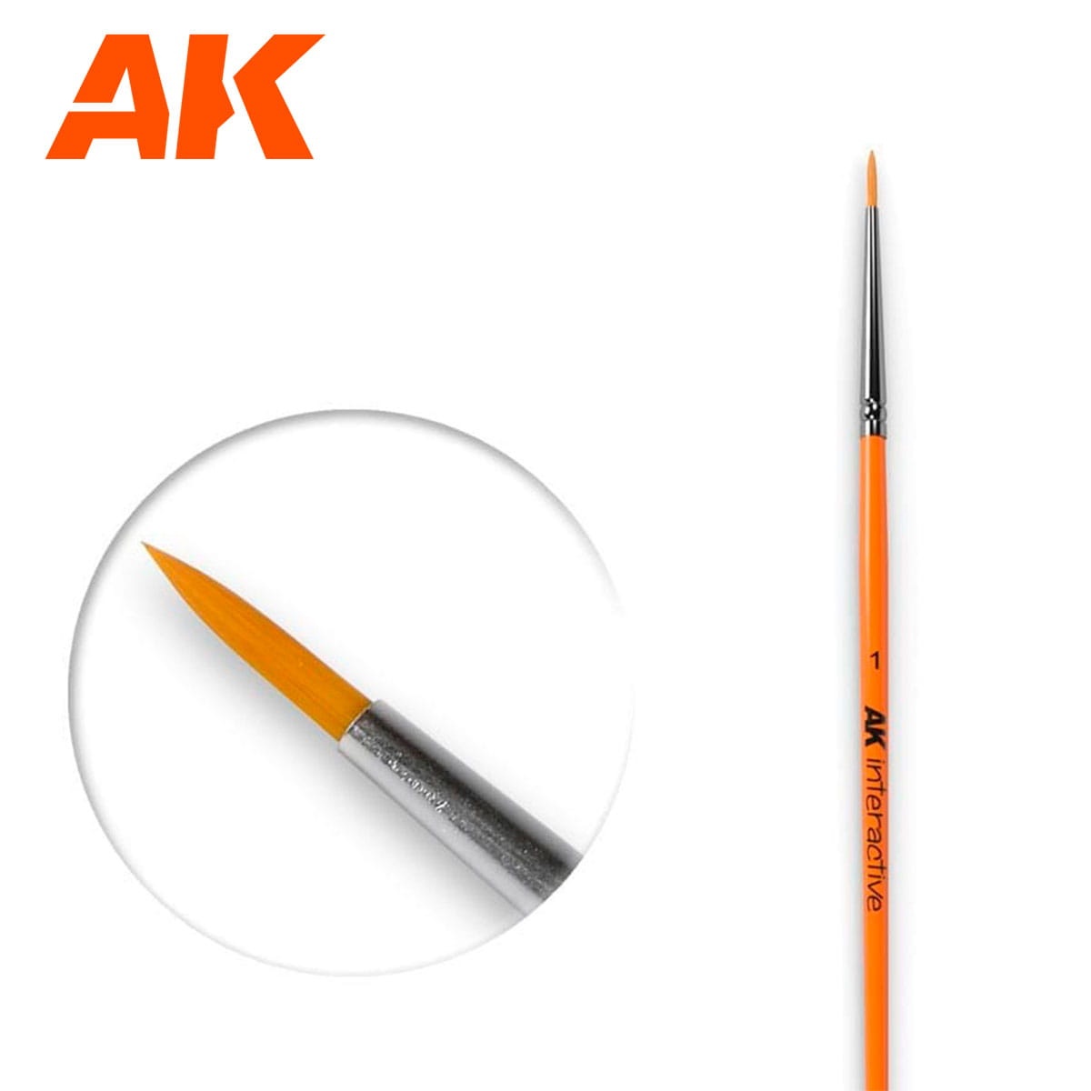 Zdjęcie główne produktu Pędzel okrągły syntetyczny 1 AK Interactive AK 603