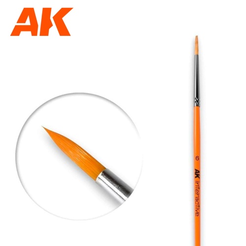 Pędzel okrągły syntetyczny 6 AK Interactive AK 606