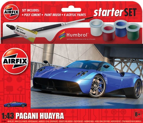 Pagani Huayra (Starter Set) 1:43 Airfix A55008 (z pędzlem, farbami i klejem)