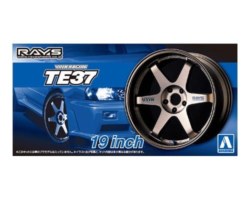 Zdjęcie główne produktu Felgi VOLK RACING TE37 19'' 1:24 Aoshima 053904