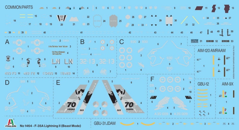 Zdjęcie dodatkowe produktu F-35A Lightning II (CTOL) Beast Mode 1:72 Italeri 1464