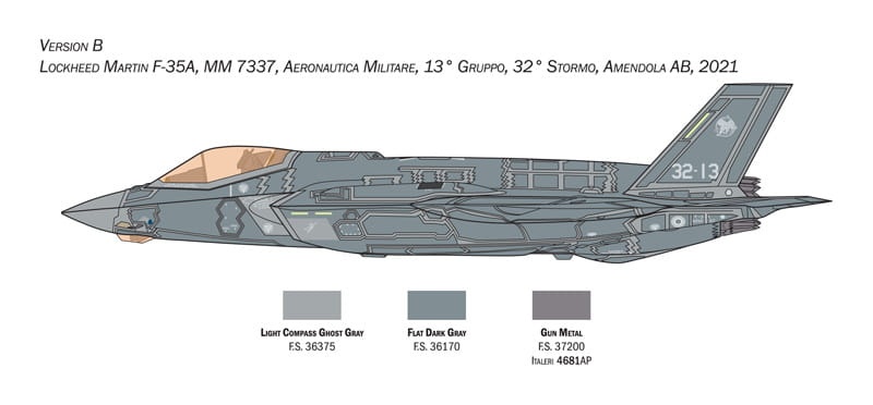 Zdjęcie dodatkowe produktu F-35A Lightning II (CTOL) Beast Mode 1:72 Italeri 1464