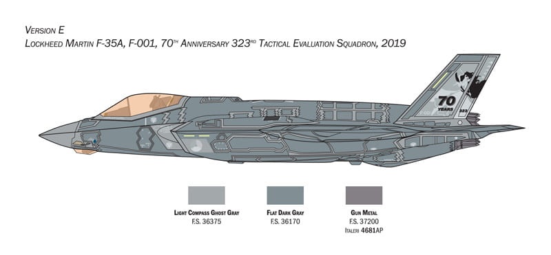 Zdjęcie dodatkowe produktu F-35A Lightning II (CTOL) Beast Mode 1:72 Italeri 1464