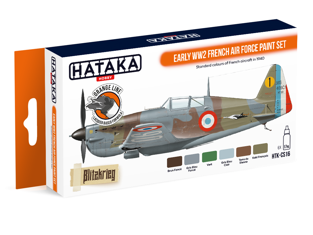 Zdjęcie główne produktu Hataka CS16 Early WW2 French Air Force paint set