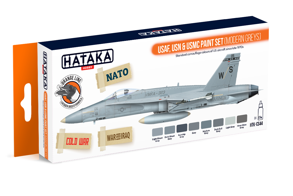 Zdjęcie główne produktu Hataka CS44 USAF, USN & USMC paint set (modern greys)