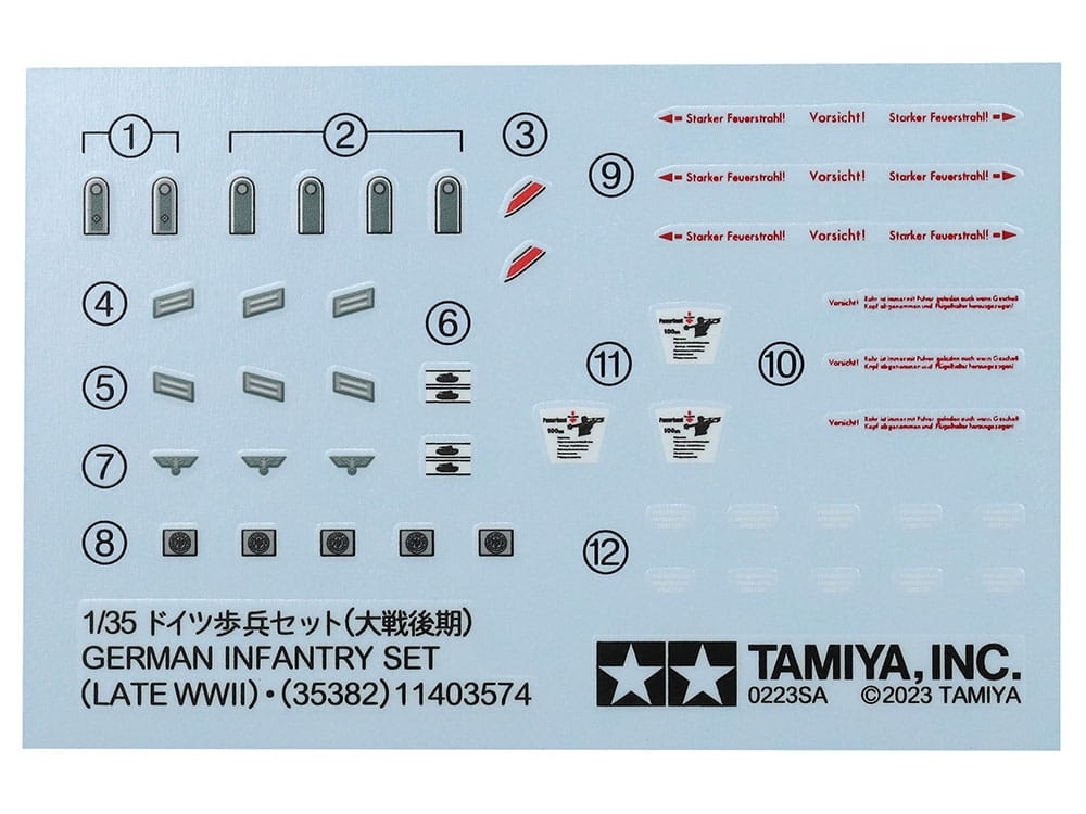 Zdjęcie dodatkowe produktu German Infantry Set (Late WWII) 1:35 Tamiya 35382