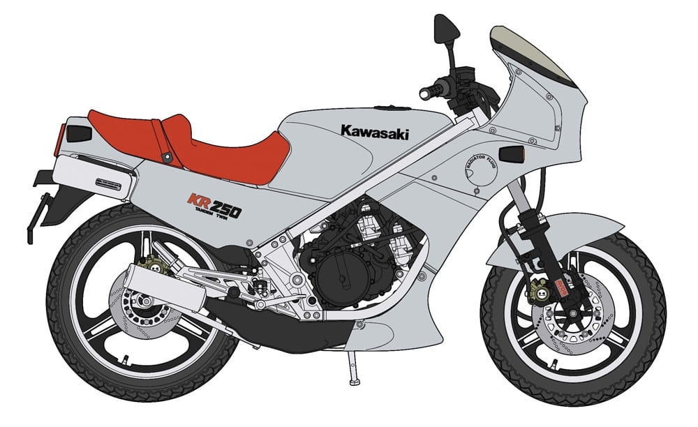 Zdjęcie dodatkowe produktu Kawasaki KR250 (KR250A) (Silver) 1:12 Hasegawa 21747