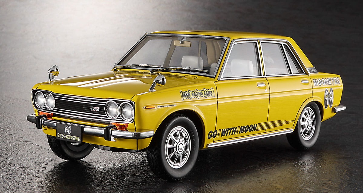 Zdjęcie dodatkowe produktu Datsun Bluebird 1600 SSS (Mooneyes) 1:24 Hasegawa 20616