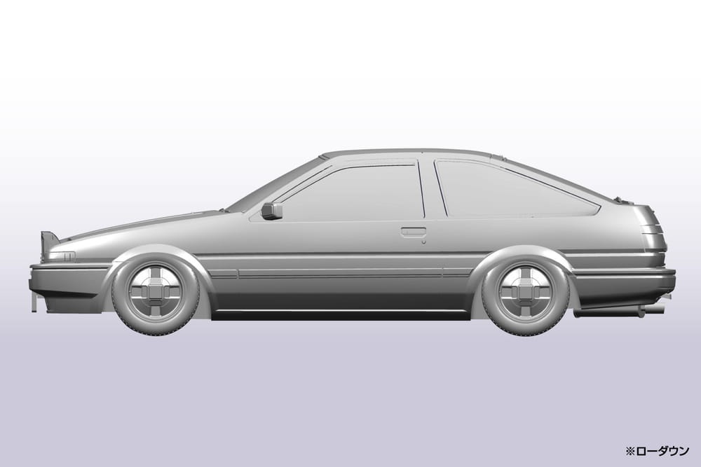 Zdjęcie dodatkowe produktu Toyota AE86 Trueno (High-Tech Two-Tone) SNAP KIT 1:32 Aoshima 064672