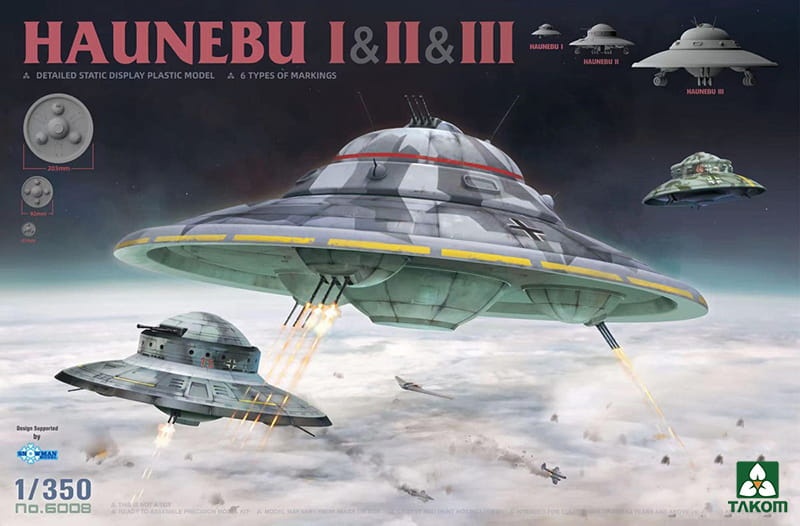Zdjęcie główne produktu Haunebu I, II, III 1:350 Takom 6008