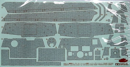 Zimmerit Coating Sheet for 1/35 Scale King Tiger (Production Turret) Tamiya 12648