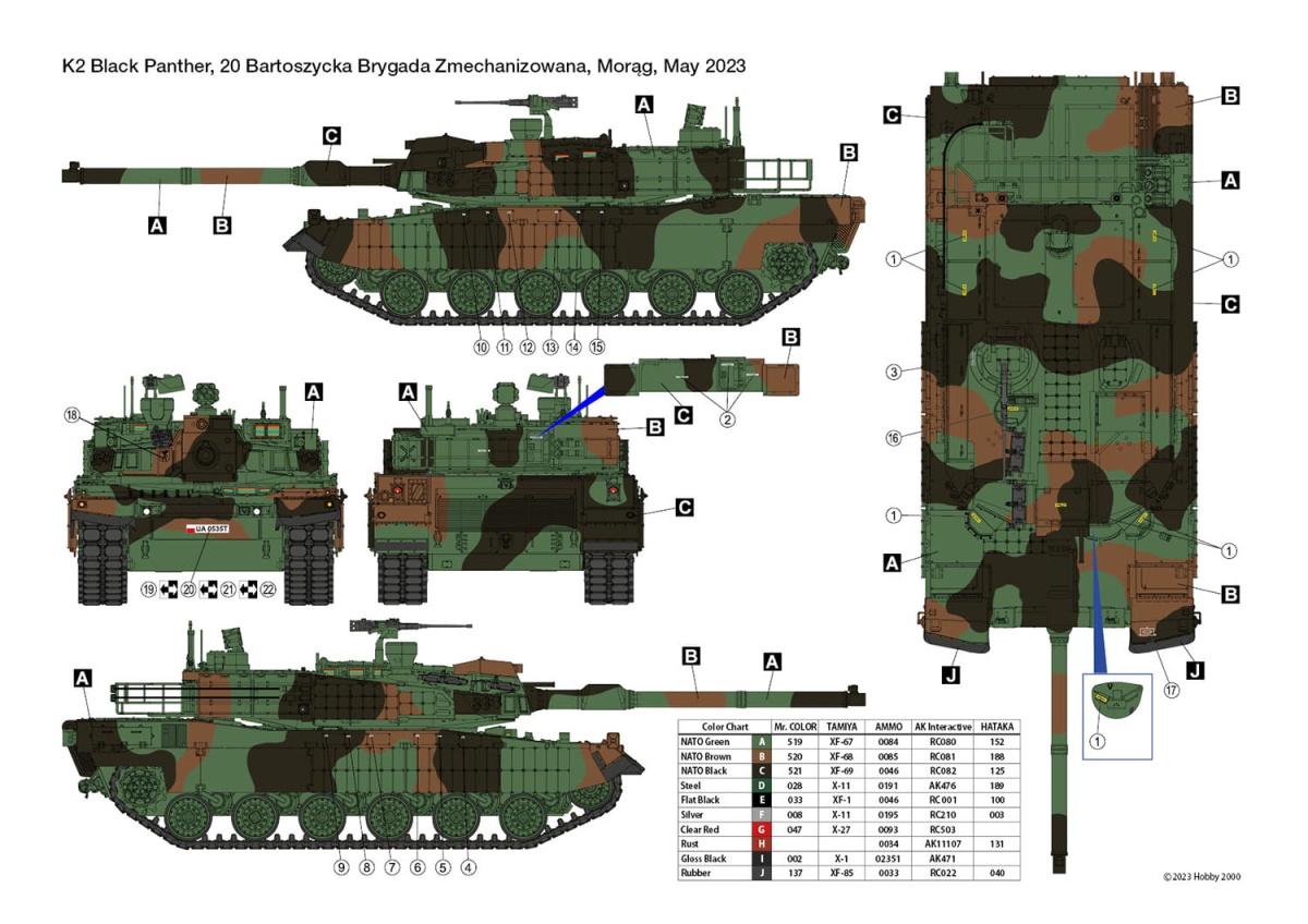 Zdjęcie dodatkowe produktu K2 (Black Panther) Polish Army 1:35 Hobby 2000 35004
