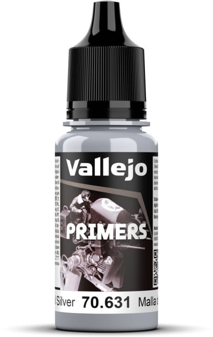 Zdjęcie główne produktu Vallejo 70631 Chainmail Silver Surface Primer 18ml