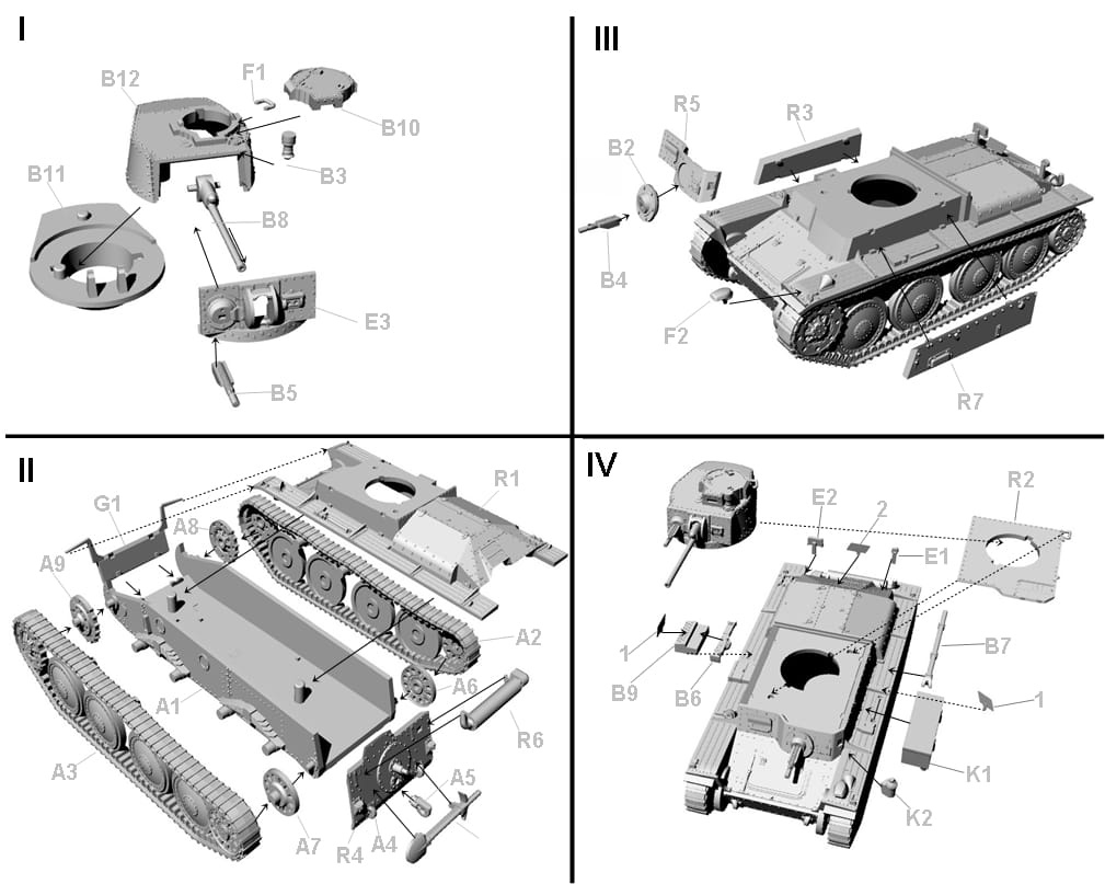 Zdjęcie dodatkowe produktu Niemiecki lekki czołg PzKpfw. 38(t) Ausf. B 1:72 First to Fight PL086