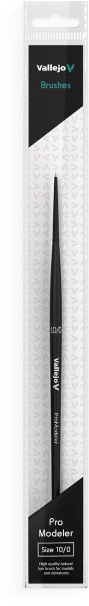 Zdjęcie dodatkowe produktu Pędzel okrągły naturalny 10/0 Vallejo B01100 Pro Modeler Natural Hair Round No. 10/0