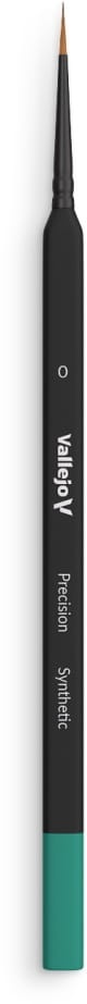Zdjęcie główne produktu Pędzel okrągły syntetyczny 0 Vallejo B03000 Precision Round Synthetic Brush, Triangular Handle No. 0