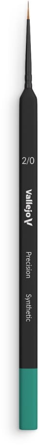 Zdjęcie główne produktu Pędzel okrągły syntetyczny 2/0 Vallejo B03020 Precision Round Synthetic Brush, Triangular Handle No. 2/0
