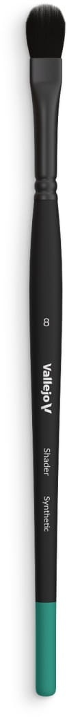 Zdjęcie główne produktu Pędzel syntetyczny 8 Vallejo B06008 Shader Filbert Shader Flat Synthetic No. 8