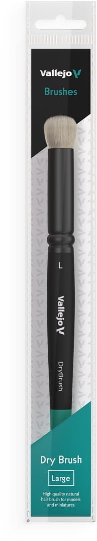 Zdjęcie dodatkowe produktu Pędzel Dry Brush naturalny L Vallejo B07003 Natural Hair Dry, Large