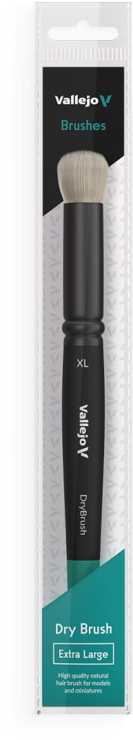 Zdjęcie dodatkowe produktu Pędzel Dry Brush naturalny XL Vallejo B07004 Natural Hair Dry, Extra-Large
