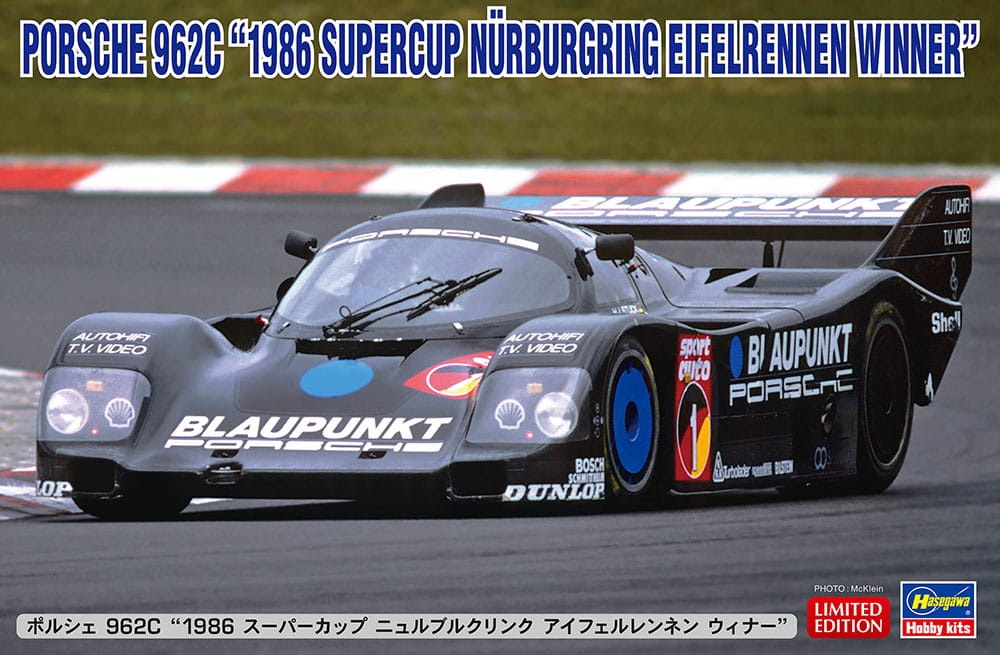 Zdjęcie główne produktu Porsche 962C (1986 Supercup Nurburgring Eifelrennen Winner) 1:24 Hasegawa 20644