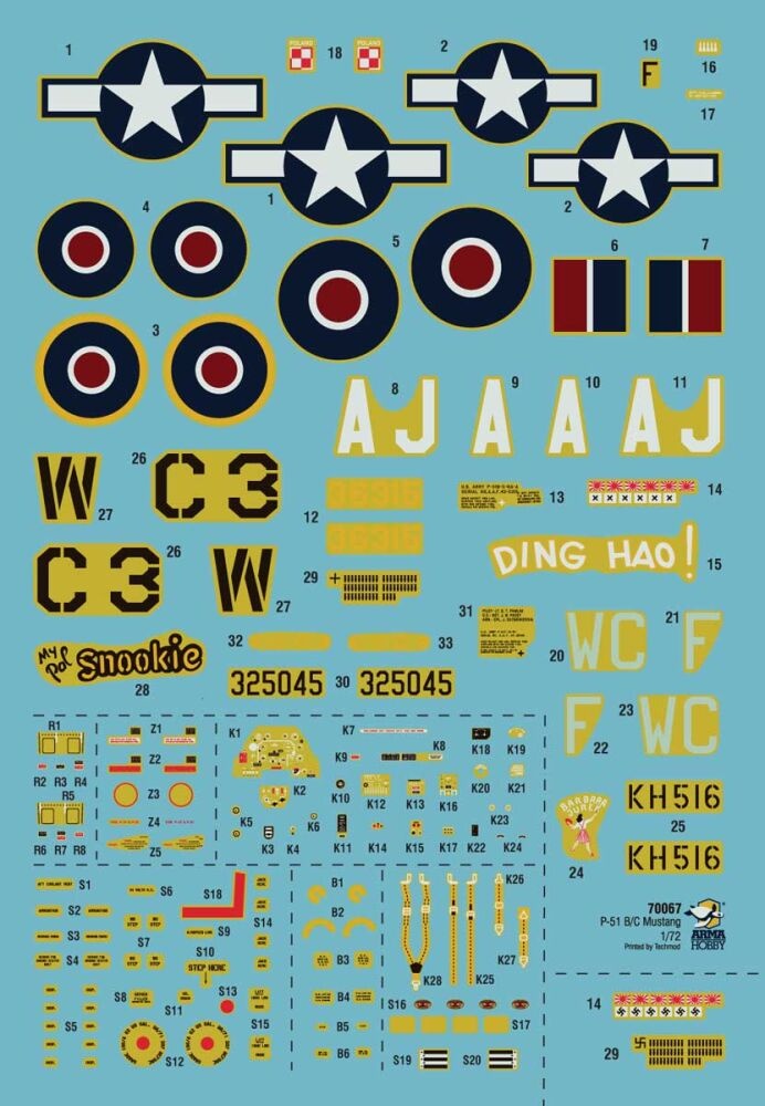 Zdjęcie dodatkowe produktu P-51 B/C Mustang 1:72 Arma Hobby 70067